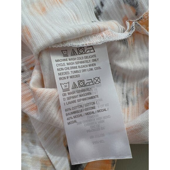 Belle by Kim Gravel Slub Knit Safari Short Sleeve T Shirt XXS Georgia Peach NEW - Picture 5 of 6